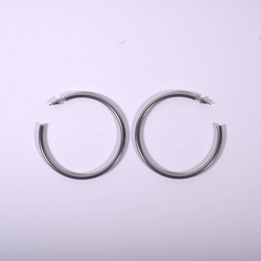 Silver Hoop Earrings | Stainless Steel | Boutique
